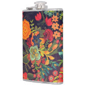 Boho-Acrylgemälde Florales Design Flachmann (Links)