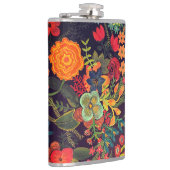 Boho-Acrylgemälde Florales Design Flachmann (Rechts)