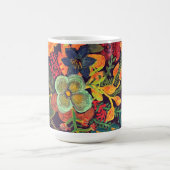 Boho-Acrylgemälde Florales Design Kaffeetasse (Mittel)