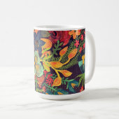 Boho-Acrylgemälde Florales Design Kaffeetasse (VorderseiteRechts)