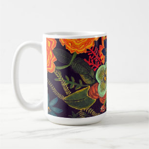 Boho-Acrylgemälde Florales Design Kaffeetasse