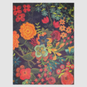 Boho-Acrylgemälde Florales Design Seidenpapier (Vorderseite)