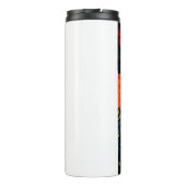 Boho-Acrylgemälde Florales Design Thermosbecher (Rückseite)