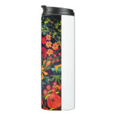 Boho-Acrylgemälde Florales Design Thermosbecher (Nach rechts gedreht)