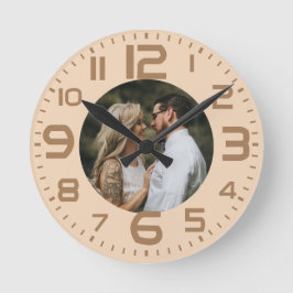 Boho Add Ihr Foto Runde Wanduhr
