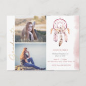 Boho Add Your Fotos Abschluss Postkarte (Vorderseite)