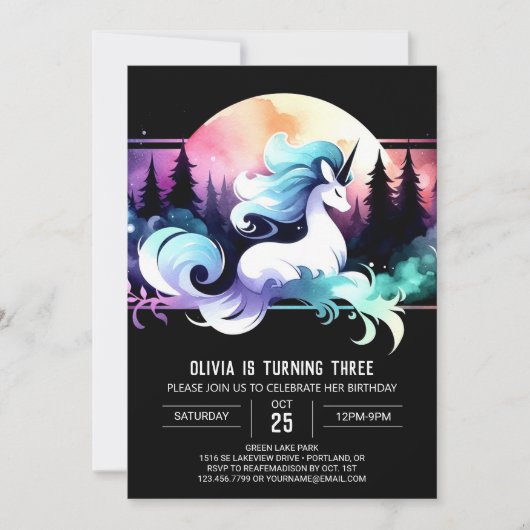 Boho Adorable Horse Birthday Einladung (Vorderseite)