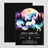 Boho Adorable Horse Birthday Einladung (Vorne/Hinten)