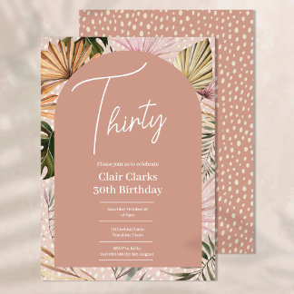 Boho Adult Birthday Einladung
