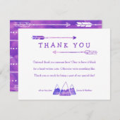 Boho Adventure Dankeschön-Card für Girl Baby Showe Dankeskarte (Vorne/Hinten)