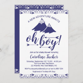 Boho Adventure erwartet Baby Boy Shower Einladung