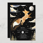 Boho Adventure Fox Birthday Einladung (Vorne/Hinten)