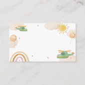 Boho Adventure Helicopter Books For Baby Shower Begleitkarte (Rückseite)