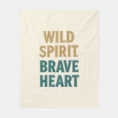 Boho Adventure Wild Spirit Brave Heart Fleecedecke (Vorderseite)