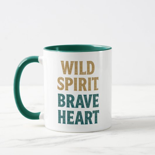 Boho Adventure Wild Spirit Brave Heart Tasse (Links)