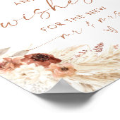 Boho Advice + Wünsche Zeichen, Terracotta Pampas G Poster (Ecke)