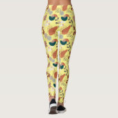 BOHO Aesthetic Pattern A10 L Yellow BG Leggings (Rückseite)