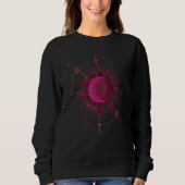 Boho Aesthetic Sun Moon Celestial Bodies Astrology Sweatshirt (Vorderseite)