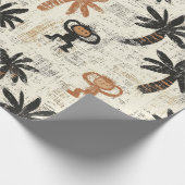 Boho-Affen-Dschungel-Safari-Muster Geschenkpapier (Ecke)