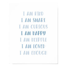 Boho Affirmations Minimalistisch Kids Zitat Art