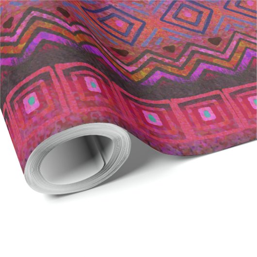 Boho African Earthy Mud Cloud Pink Geschenkpapier (Rolleneckpunkt)
