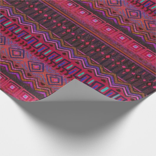 Boho African Earthy Mud Cloud Pink Geschenkpapier (Ecke)