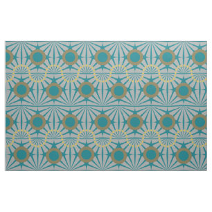 Boho afrikanisches 70er-Fusionsmuster Kunst deco/ Stoff