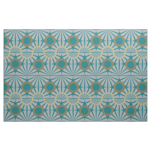 Boho afrikanisches 70er-Fusionsmuster Kunst deco/ Stoff (Fat Quarter (45,7 x 55,9 cm))