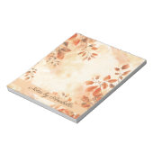 Boho Ahornorange Herbst Blätter Brauch Notizblock (Rotiert)