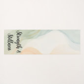 Boho Alcohol Ink Mindful Calming Minimalist Quote Yogamatte (Rückseite (Horizontal))