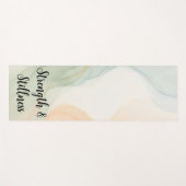 Boho Alcohol Ink Mindful Calming Minimalist Quote Yogamatte (Vorderseite (Horizontal))