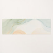 Boho Alcohol Ink Mindful Calming Minimalist Yogamatte (Rückseite (Horizontal))