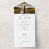 Boho All in One Wedding Invite Einladung (Innen Boden)