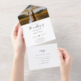 Boho All in One Wedding Invite Einladung