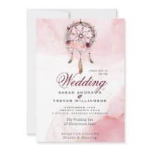 Boho All in One Wedding Pink Maroon Dream Catcher