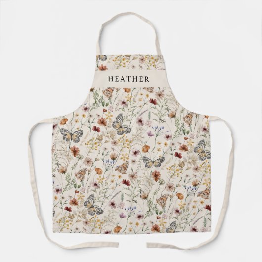 Boho-All-Over-Druck-Schürze Schürze (Vorderseite)