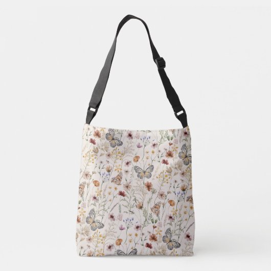 Boho All-Over-Print-Tasche, Schulterschluss-Tasche Tragetaschen Mit Langen Trägern (Rückseite)