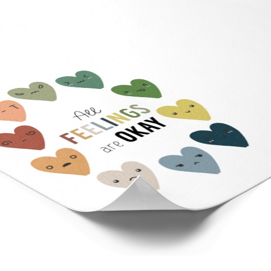 Boho Alle Gefühle sind OK Poster (Ecke)