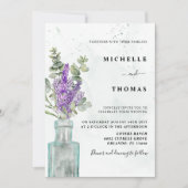 Boho alle in einem Eukalyptus und Lavender Wedding Einladung (Vorderseite)