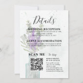 Boho alle in einem Eukalyptus und Lavender Wedding Einladung (Rückseite)