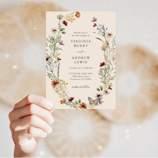 Boho alle in einer Hochzeitseinladung Einladung