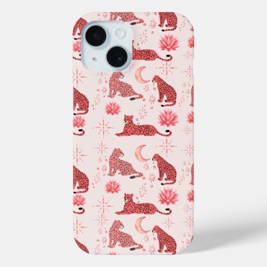 Boho Aloe Mond Leoparden Handyhülle Case-Mate iPhone Hülle (Rückseite)