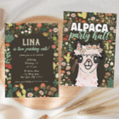 Boho Alpaca Cactus Fiesta Zweiter Geburtstagsaufen Einladung
