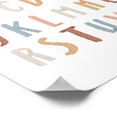 Boho Alphabet Landschaftsposter Poster (Ecke)