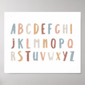 Boho Alphabet Landschaftsposter Poster (Vorne)
