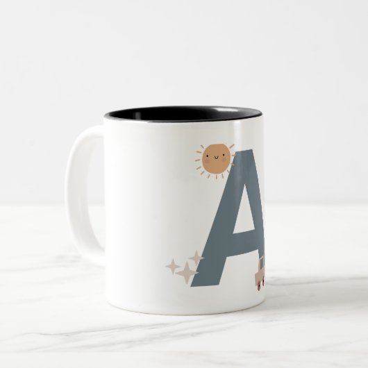 Boho Alphabet Letter A - Tasse (Vorderseite Links)