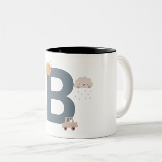 Boho Alphabet Letter B - Tasse (VorderseiteRechts)