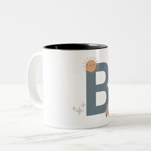 Boho Alphabet Letter B - Tasse (Vorderseite Links)