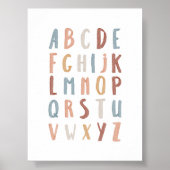 Boho Alphabet pädagogisches Poster (Vorne)