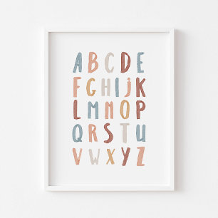 Boho Alphabet pädagogisches Poster